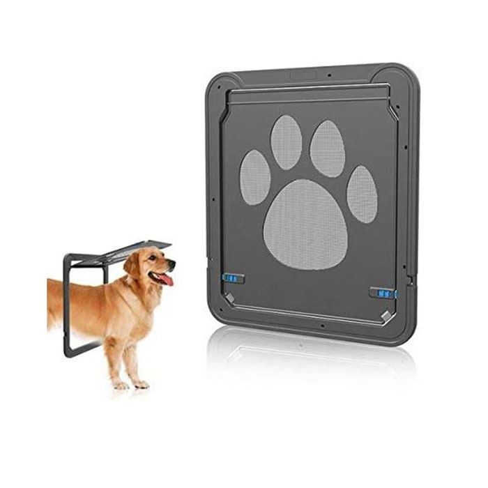 Pet-door duże 30×40 cm — drzwiczki w moskitierze drzwiowej dla psa średniego lub dużego
