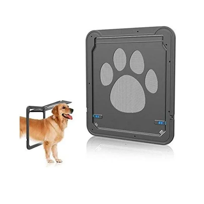 Pet-door duże 30×40 cm — drzwiczki w moskitierze drzwiowej dla psa średniego lub dużego