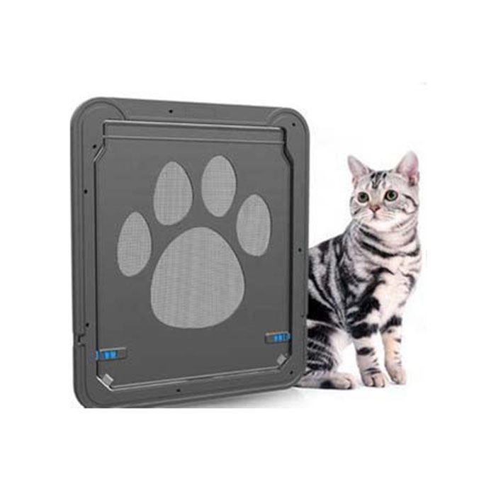 Pet-door małe 20×25 cm — drzwiczki w moskitierze drzwiowej dla kota lub małego psa
