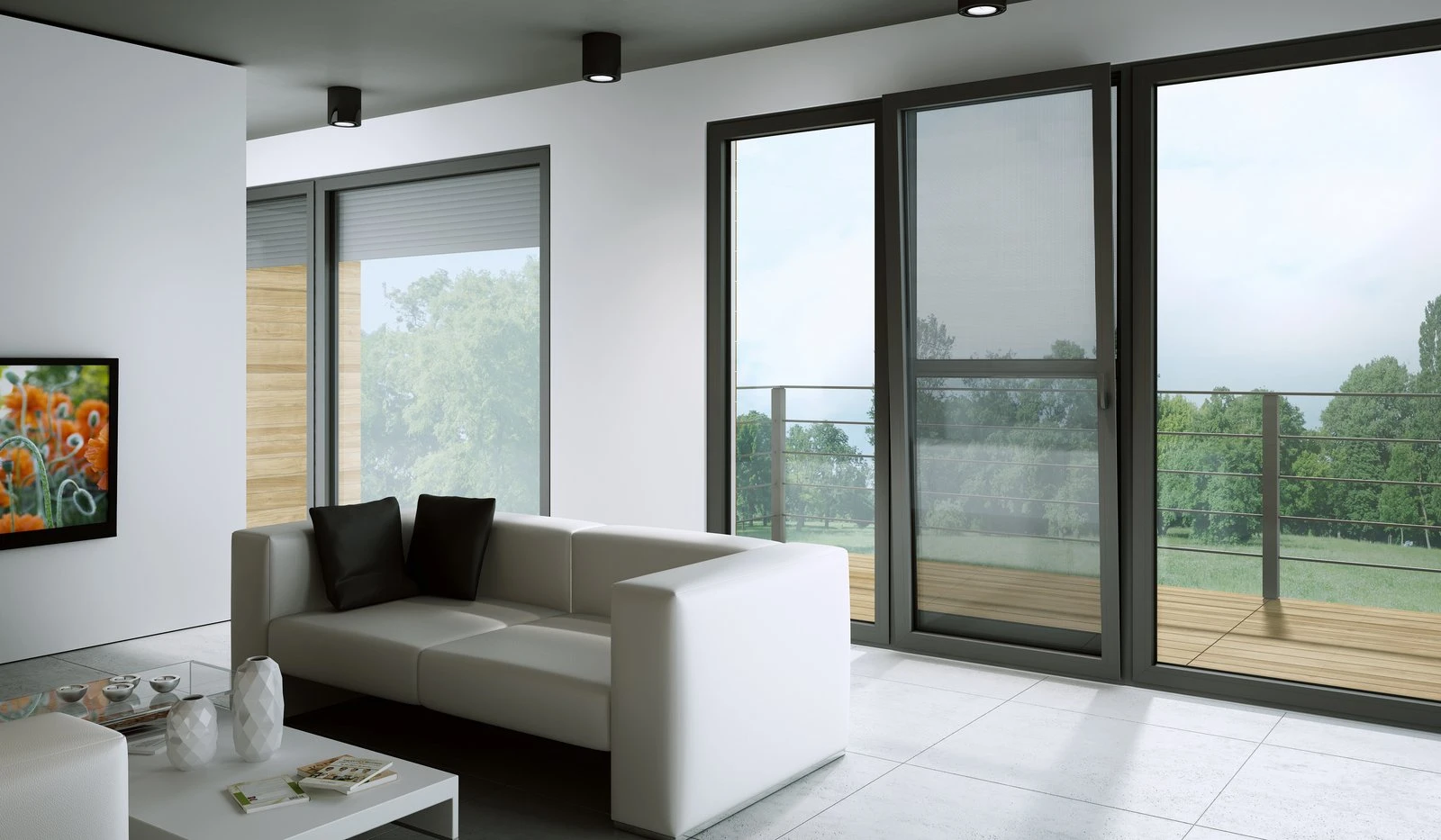 Aluprof MPH HARMONY — moskitiera przesuwna w drzwiach HST