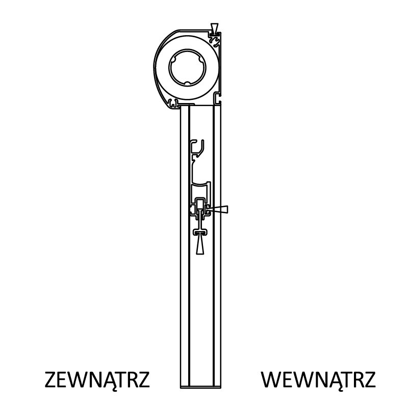 Moskitiera rolowana — schemat montażu